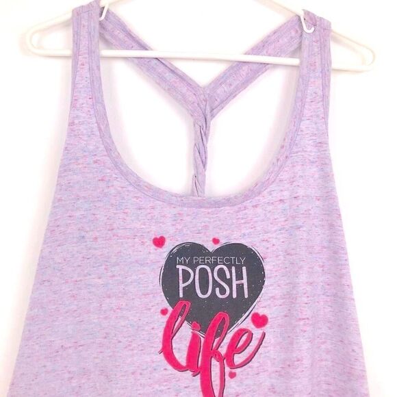 “My Perfectly Posh Life” Mottled Pastel Tank - Picture 3 of 11